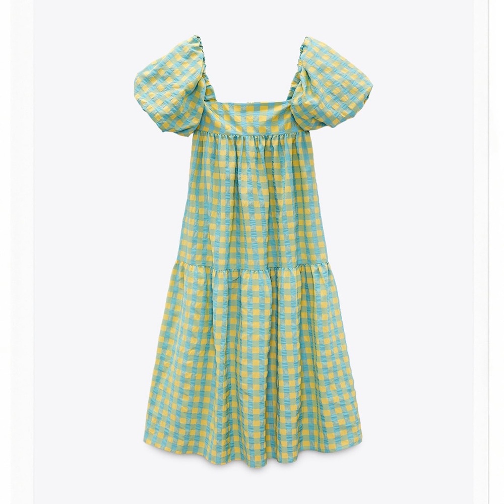 ZARA Plaid Print Dress